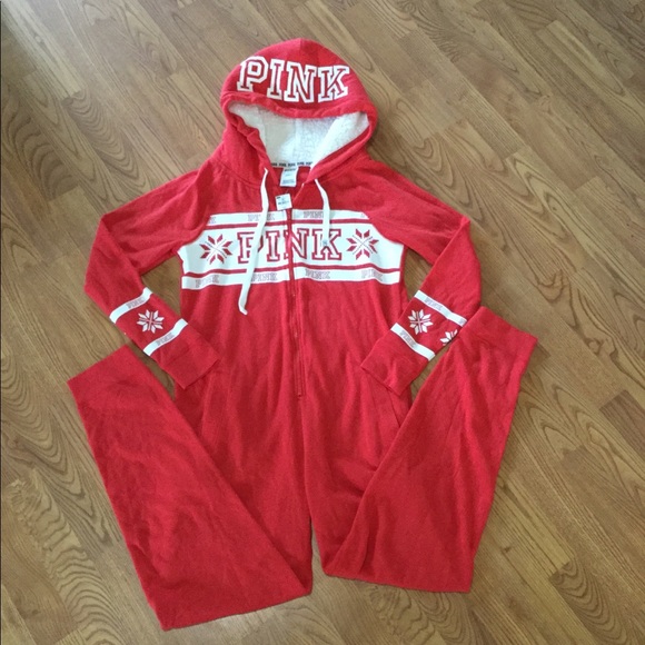Victoria's Secret PINK cozy hooded onesie, NEW - Picture 3 of 6